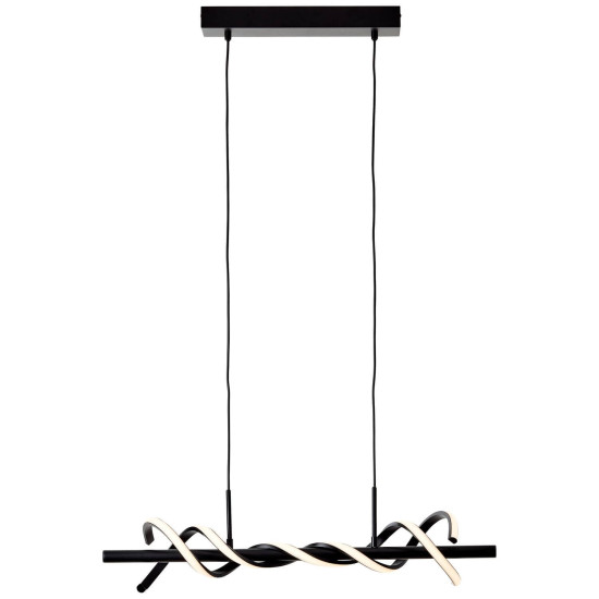 Brilliant Amalie LED Pendelleuchte 80cm 16W Warmweiß Schwarz Memory Funktion G99818/06