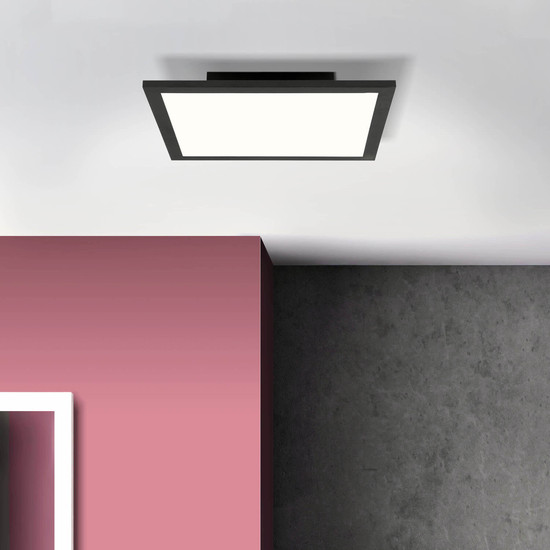 Brilliant Buffi LED Deckenaufbau-Paneel 30x30cm 18W Neutralweiß Sand Schwarz G90355A26