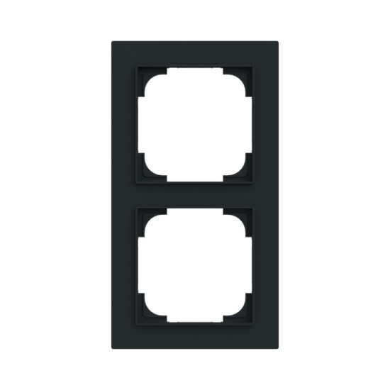 Busch-Jaeger Abdeckrahmen 2-fach schwarz matt - Busch-art linear Busch-art linear 2CKA001754A4848 1722-45M