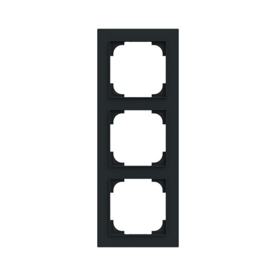 Busch-Jaeger Abdeckrahmen 3-fach schwarz matt - Busch-art linear Busch-art linear 2CKA001754A4856 1723-45M