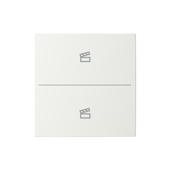 Busch-Jaeger Abdeckung als Taster 2-fach mit Symbol Szene Busch-balance SI 2CKA006199A0340 LFST/A.2.55.11-914