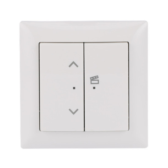 Busch-Jaeger Jalousie-Einsatz flex, 1-fach, Komplettset mit 2-fach Bedienelement, Wireless 2CKA006200A0286 62731/UJ-914-WL