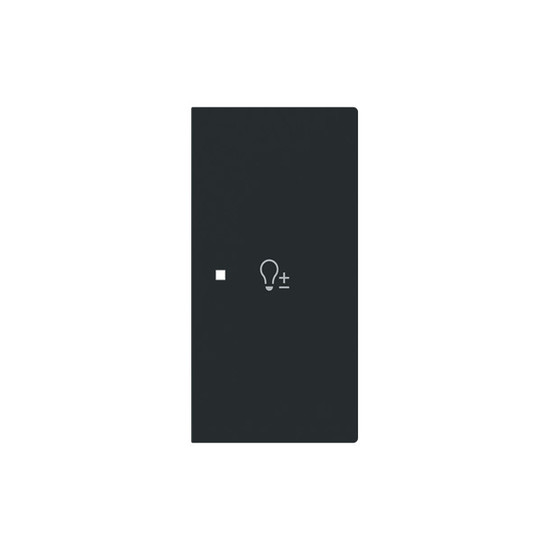 Busch-Jaeger Wippe 2-fach rechts, mit Symbol Dimmer Symbol Dimmen schwarz matt - 2CKA006220A0963 6234-22-45M