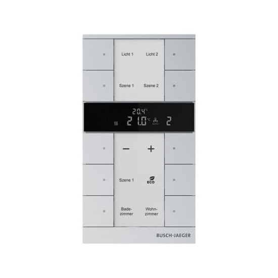 Busch-Jaeger Raumtemperaturregler Nebenstelle mit Bedienfunktion 10-fach Busch-Tenton 2CKA006330A0047 SBS/U10.0.11-83