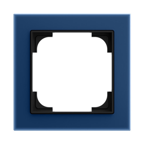 Busch-Jaeger Abdeckrahmen 1-fach blauglas - Busch-art linear Busch-art linear 2CLA897100A3958 1721-4028