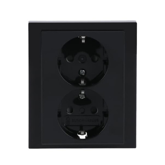 Busch-Jaeger Schuko Doppelsteckdose volle Abdeckung Safety+ 2TKA00003883 202 EUJB-81