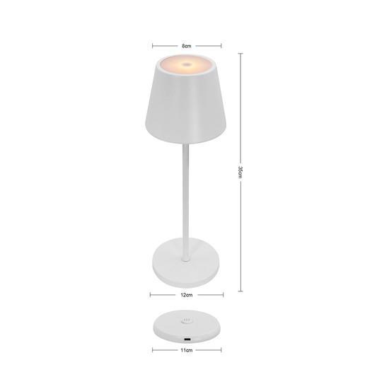 CMD LED Akku-Tischleuchte 2W steuerbare Lichtfarbe IP44 Weiß CMD-9079