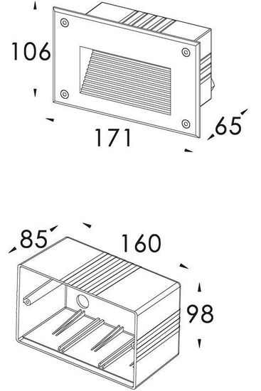 Deko-Light Wandeinbauleuchte Side II WW, G9, max. 40W, IP65 100028