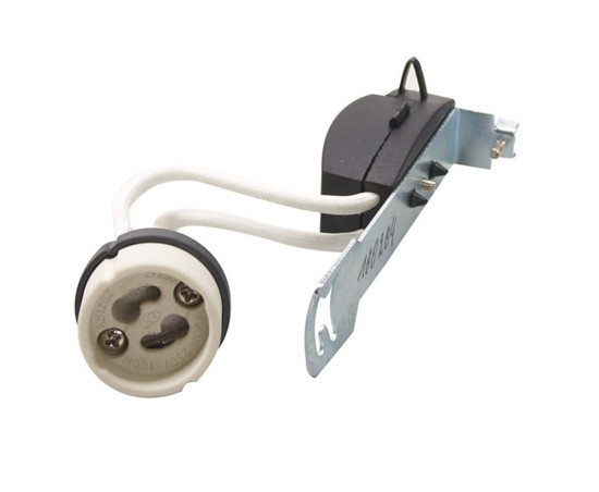 Deko-Light Fassung GU10 mit Abstandhalter, Keramik, Weiß, 100mm, 1x max. 10W 100204