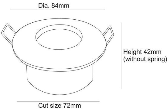 Deko-Light Deckeneinbauring, silber, matt, 12V, GU5.3 MR16, max. 35W, IP65 110001