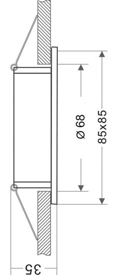 Deko-Light Einbaurahmen, Altair eckig, Signalweiß, 12V, GU5.3 MR16, max. 50W, IP65 110018