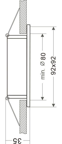 Deko-Light Einbaurahmen, Sirrah eckig, Signalweiß, 12V, GU5.3 MR16, max. 50W 110022