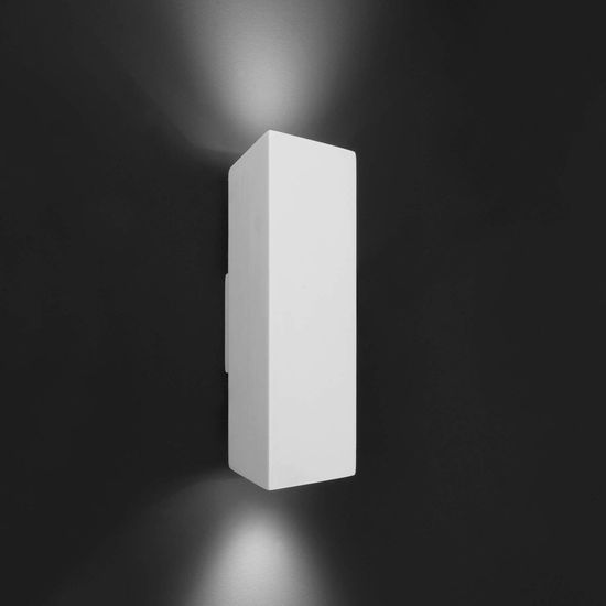 Deko-Light Wandaufbauleuchte Essa, GU10, 2x max. 35W, Gips, weiß, überstreichbar 341105
