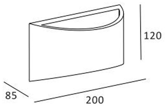 Deko-Light Wandaufbauleuchte Arianna II, G9, max. 25W, Beton, grau 341187