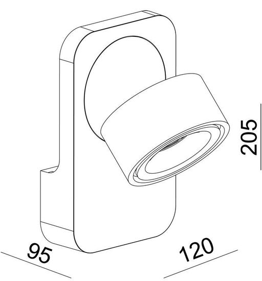 Deko-Light Wandaufbauleuchte Uni II, Warmweiß, weiß 341215