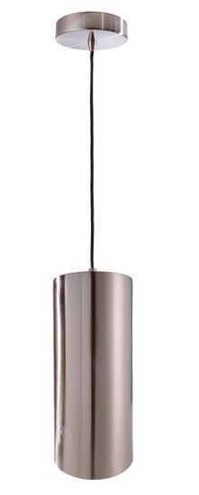 Deko-Light Pendelleuchte Barrel, E27, max. 40W, Metall, silber, satiniert 342050