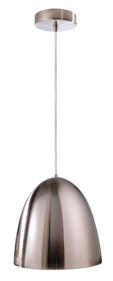 Deko-Light Pendelleuchte Bell, E27, max. 40W, Metall, silber, satiniert 342053