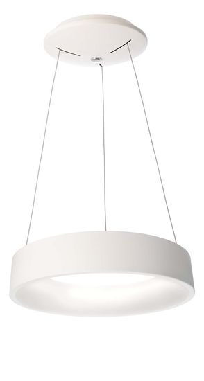 Deko-Light Pendelleuchte Sculptoris 45, Warmweiß, Aluminium, Signalweiß, matt 342122