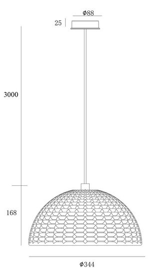 Deko-Light Pendelleuchte Basket II, E27, max. 40W, Gips, Weiß 342143