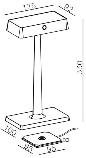 Deko-Light Tischleuchte Algieba, Warmweiß, Grau, 3,7V DC, IP54 346040