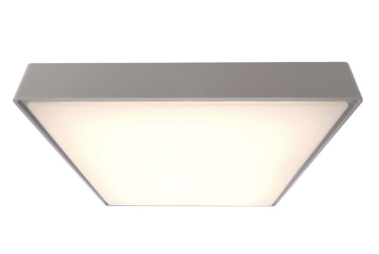 Deko-Light Deckenaufbauleuchte Quadrata III, Warmweiß, platingrau, IP65 348007