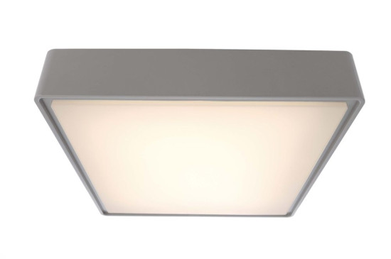 Deko-Light Deckenaufbauleuchte Quadrata II, Warmweiß, platingrau, IP65 348009