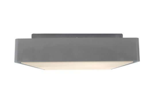 Deko-Light Deckenaufbauleuchte Quadrata II, Warmweiß, platingrau, IP65 348009