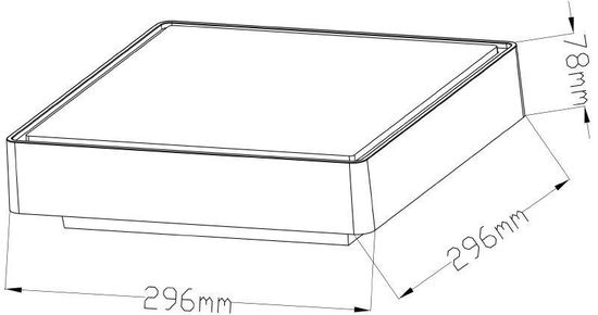Deko-Light Deckenaufbauleuchte Quadrata II, Warmweiß, platingrau, IP65 348009