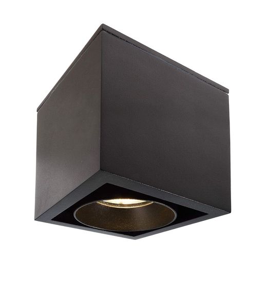 Deko-Light Deckenaufbauleuchte Ceti, Warmweiß, schwarz, IP44 348046