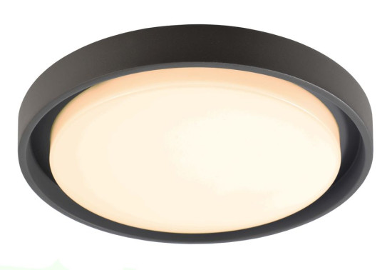 Deko-Light Deckenaufbauleuchte Ascella, Warmweiß, Graphitgrau, IP54 348069