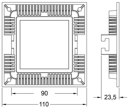 Deko-Light Deckeneinbauleuchte LED Panel Square 8, Perlhellgrau RAL 9022, Neutralweiß, 110°, 18-19V DC, 350mA 565155