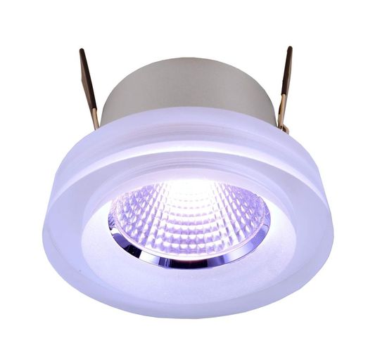 Deko-Light Deckeneinbauleuchte COB 68 Acryl, silber, RGB, 45°, 24VDC 565197