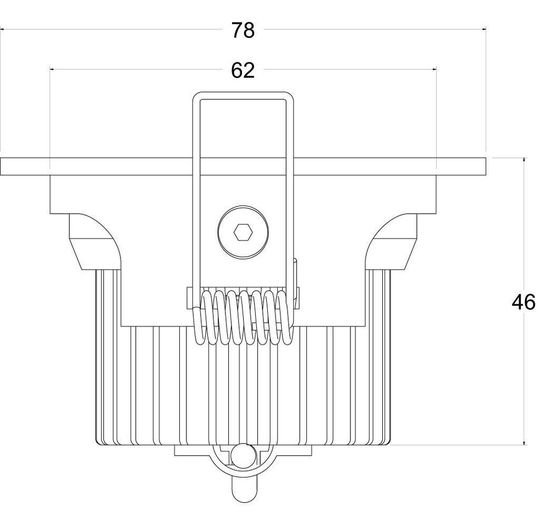 Deko-Light Deckeneinbauleuchte COB-68-350mA-4000K-eckig, Signalweiß, Neutralweiß, 45°, 16-17V DC, 350mA 565285