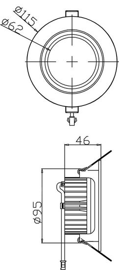 Deko-Light Deckeneinbauleuchte COB-95-24V-4000K-rund, Signalweiß, Neutralweiß, 45°, 24VDC 565310