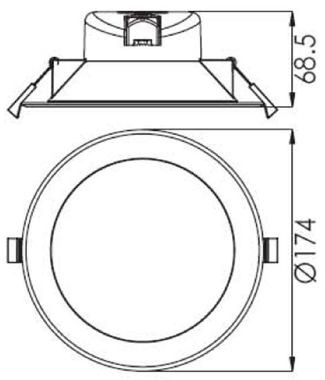 Deko-Light Deckeneinbauleuchte Acrux 145, matt, Warmweiß + Neutralweiß + Kaltweiß, 90°, 130mA 565318