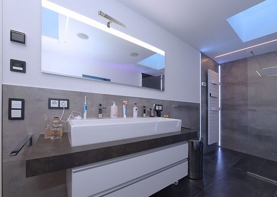 Deko-Light Möbelaufbauleuchte Spiegel Line II, Warmweiß, 12V DC, Alu, Silber, Chrom, IP44 687063