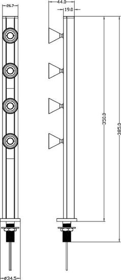 Deko-Light Displayleuchte Karva IV, Kaltweiß, schwarz, 24VDC 688001