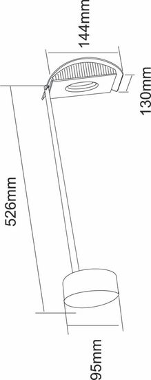 Deko-Light Displayleuchte Atis II, Warmweißschwarzgrau, IP55 688021