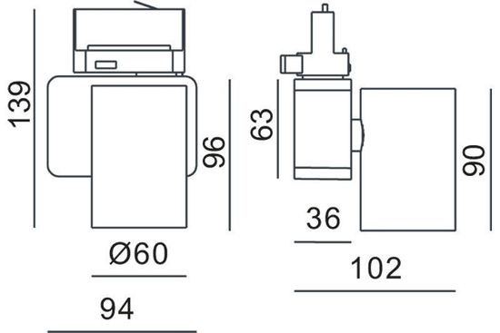 Deko-Light Schienensystem 3-Phasen 230V, Nihal Mini, Neutralweiß, schwarz 707039