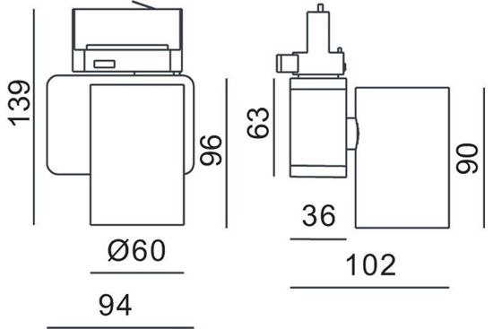 Deko-Light Schienensystem 3-Phasen 230V, Nihal Mini, Warmweiß, silber 707054