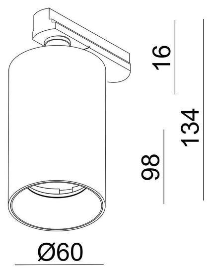 Deko-Light Schienensystem 3-Phasen 230V, Can, Weiß, GU10, max. 75W 707079