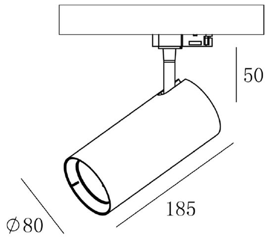 Deko-Light Schienensystem 3-Phasen 230V, Horus, Neutralweiß, Schwarz, mattiert 707104