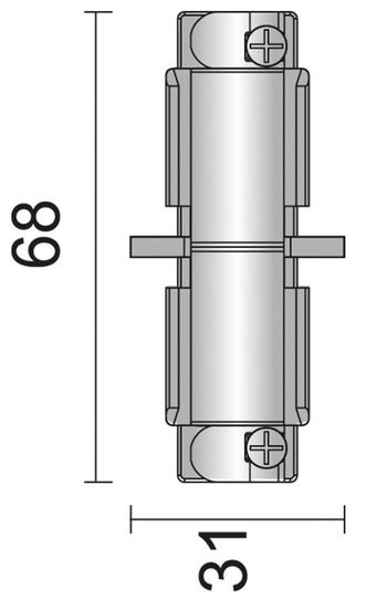 Deko-Light Schienensystem 3-Phasen 230V, D Line mechanischer Verbinder schwarz 710020