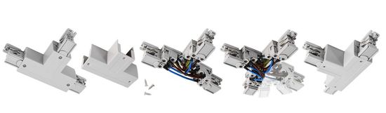 Deko-Light Schienensystem 3-Phasen 230V, D Line T-Verbinder links-links-rechts 710027