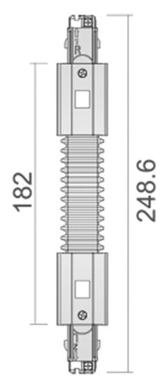 Deko-Light Schienensystem 3-Phasen 230V, D Line Flexverbinder links-rechts grau 710040