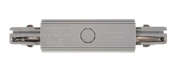 Deko-Light Schienensystem 3-Phasen 230V, D Line elektrischer Längsverbinder links-rechts grau 710043