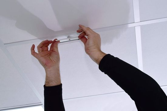 Deko-Light Schienensystem 3-Phasen 230V, D Line Rasterdecken Schnellmontageklammer grau 710052