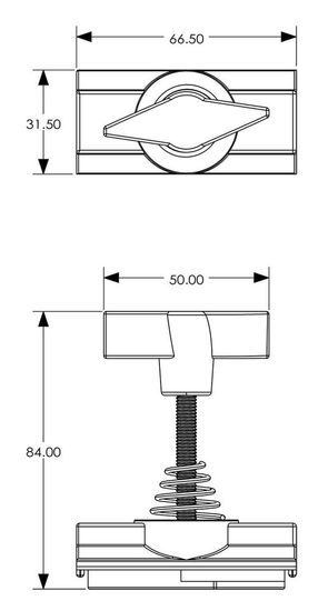Deko-Light Schienensystem 3-Phasen 230V, D Line Montageadapter für Zusatzkomponenten max. 10kg 710054