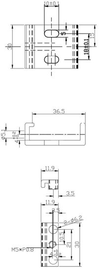 Deko-Light Schienensystem 3-Phasen 230V, D Line Schnellmontageklammer für Messebau, Schwarz 710082