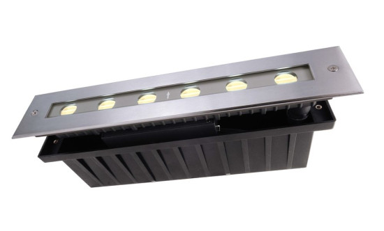 Deko-Light Bodeneinbauleuchte Line II WW, asymmetrisch, Warmweiß, IP67 730262
